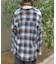 チェック柄ロングシャツ