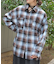チェック柄ロングシャツ