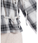 起毛チェックフリルシャツ