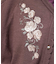 ローズ刺繍ニットポンチョ
