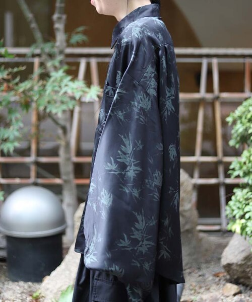 竹林ラメプリント和袖シャツ｜アクシーズファム アウトレットの 