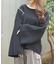 ショルダージップニット