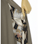 スカーフ柄切替ワイドパンツ