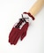 レースアップベロアリボン手袋
