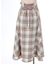 起毛チェック編上スカート