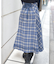 起毛チェック編上スカート