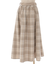 起毛チェックフレアスカート
