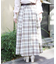 起毛チェックフレアスカート