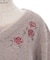ローズ刺繍フェザーニット