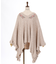 花刺繍イレヘムニットポンチョ