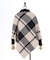 大判チェック柄ニットポンチョ