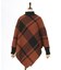 大判チェック柄ニットポンチョ