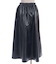 合皮素材フレアスカート