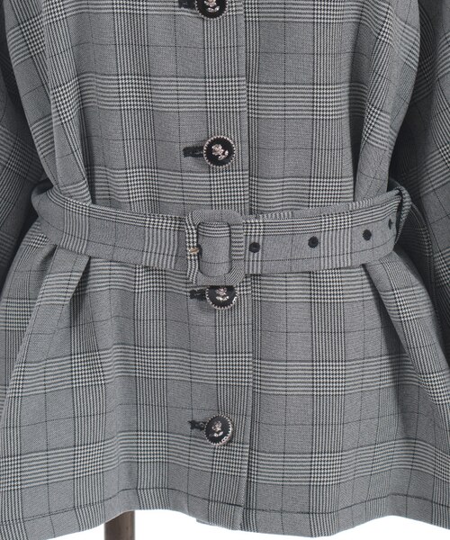 axes femme アクシーズファム　ケープ風フレアスリーブコート　黒 ケープ風フレアスリーブコート | axes femme online shop