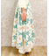 チュール重ね花柄スカート