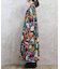 長袖柄ワンピース