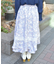 サクラ柄フレアスカート