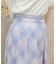 シアーチェックフレアスカート