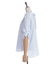 花刺繍スキッパーシャツ
