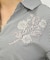 花刺繍スキッパーシャツ