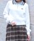 レース×バイカラーニットポロ