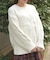 リボン編みロングニット