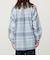 シアーチェック長袖シャツ