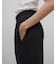 ポンチローマニットのブラックパンツ