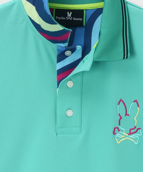 サイコバニー　GOLFポロシャツ GOLF]WAVE リサイクルストレッチメッシュ ポロシャツ｜サイコバニーの