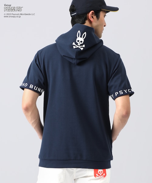 GOLF] Psychobunny × PEANUTSコラボ半袖 フーディ｜サイコバニーの