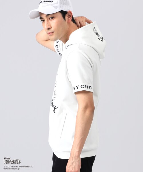 GOLF] Psychobunny × PEANUTSコラボ半袖 フーディ｜サイコバニーの