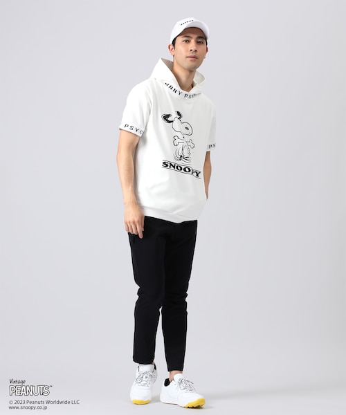 GOLF] Psychobunny × PEANUTSコラボ半袖 フーディ｜サイコバニーの