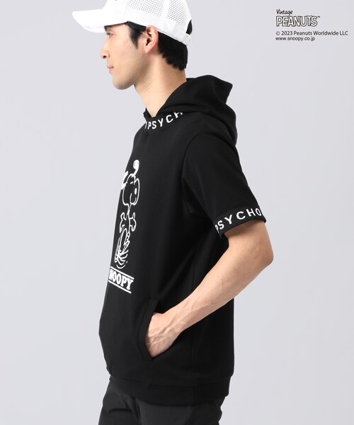GOLF] Psychobunny × PEANUTSコラボ半袖 フーディ｜サイコバニーの