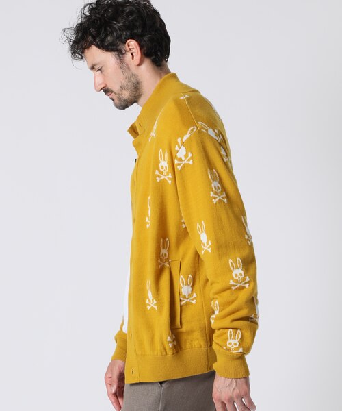 バニーロゴパターン スタンドカラーニット｜サイコバニーの