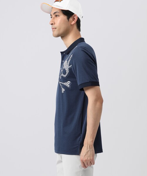 GOLF] WAVY CHECK ビッグロゴ 半袖 ポロシャツ｜サイコバニーの
