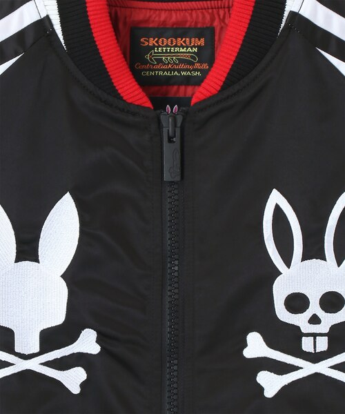 SKOOKUM × PsychoBunny コンビネーションバニー スカジャン｜サイコ