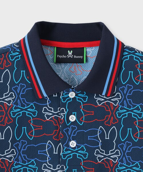 GOLF]トリコカラー アウトラインバニー ポロシャツ｜サイコバニーの