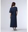 [WOMEN]キーネック 　ブラウジングワンピース