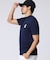 [GOLF]コントラストシグネチャーロゴ　 モックネックＴシャツ