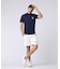 [GOLF]コントラストシグネチャーロゴ　 モックネックＴシャツ