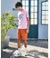 トロピカル アートワーク ピマコットンTシャツ