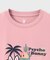 トロピカル アートワーク ピマコットンTシャツ