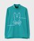 [GOLF]ラインモチーフ 裏起毛モックネック 　ロングスリーブTシャツ