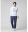 モザイクアウトラインバニー 　ロングスリーブTシャツ