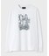 モザイクアウトラインバニー 　ロングスリーブTシャツ