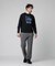 モザイクアウトラインバニー 　ロングスリーブTシャツ