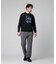 モザイクアウトラインバニー 　ロングスリーブTシャツ