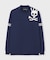 [GOLF]ラインスリーブロゴ　 モックネックＴシャツ