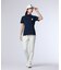 [GOLF][WOMEN]コントラストシグネチャーロゴ 　モックネックＴシャツ