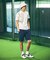 [GOLF]アウトライン2BUNNY 　ドライメッシュモックネックTシャツ